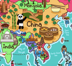 Mapa de Asia Dibujo