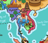 Mapa de Asia Dibujo
