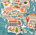 Mapa de Dinamarca Dibujo