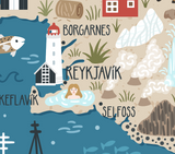 Mapa de Islandia Dibujo