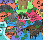 Mapa de África Dibujo