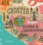 Mapa de los Balcanes Dibujo