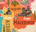 Mapa de los Balcanes Dibujo