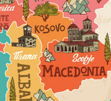 Mapa de los Balcanes Dibujo