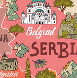 Mapa de los Balcanes Dibujo