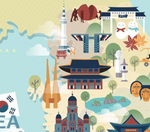 Mapa de Corea del Sur Dibujo