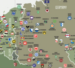 Mapa de equipos de Fútbol Europeo