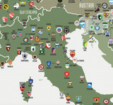Mapa de equipos de Fútbol Europeo