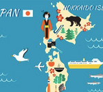 Mapa de Japón Dibujo