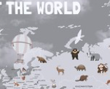 Mapa del Mundo de Animales y Aviones