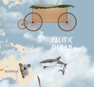 Mapa del mundo Aviones y Animales