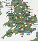 Mapa de equipos de Fútbol Europeo
