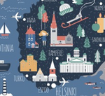 Mapa de Finlandia Dibujo
