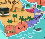Mapa del Medio Oriente Dibujo
