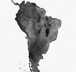 Mapa del Mundo Ilustrado Negro