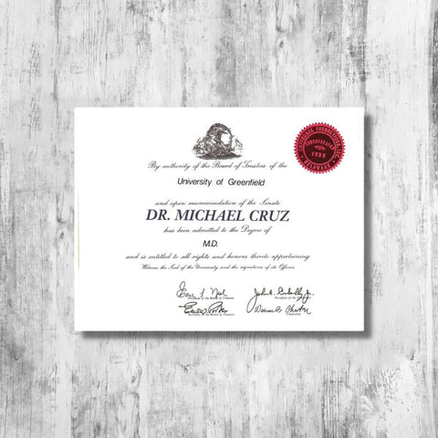 Diplomas impresión a color termolaminado, tamaño Oficio