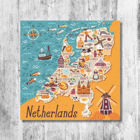 Mapa de Holanda Dibujo