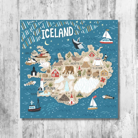 Mapa de Islandia Dibujo