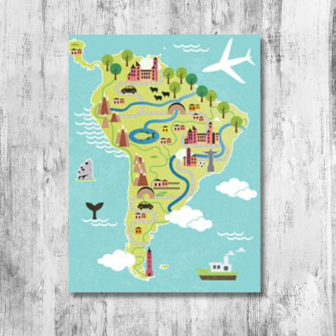 Mapa de Sudamérica Dibujo