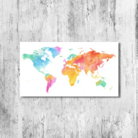 Mapa del Mundo Ilustrado a Colores