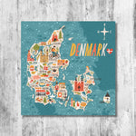 Mapa de Dinamarca Dibujo