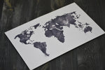 Mapa del Mundo Ilustrado Negro