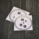 Stickers autoadhesivos de papel tamaño 5x5 cms